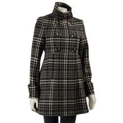 Miss Sixty Womens Plaid Babydoll Coat  Overstock