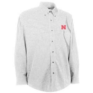   : Nebraska Esteem Button Down Dress Shirt (White): Sports & Outdoors