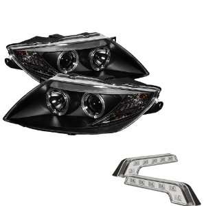 Carpart4u BMW Z4 ( Non HID Type ) Halo Black Projector Headlights and 