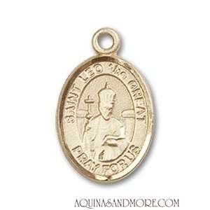 St. Leo the Great Small 14kt Gold Medal