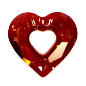 Swarovski 6262 Miss U 17mm Heart Pendant   Crystal Red 