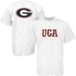   Nike Georgia Bulldogs White Youth Two Hit T shirt: Sports & Outdoors