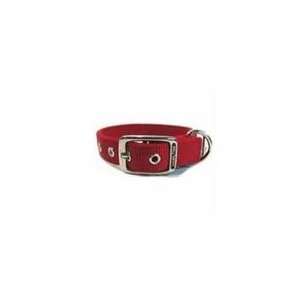  Double Nylon Deluxe Dog Collar Red 18 In: Pet Supplies