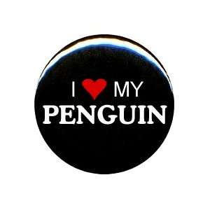  1 I Love My Penguin Button/Pin 