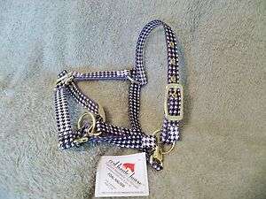 Red Haute Horse High Fashion Horse Halter Mini/Foal Houndstooth Blk 