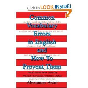  To Prevent Them Teach Yourself Series Issue One Synonyms and Pseudo 