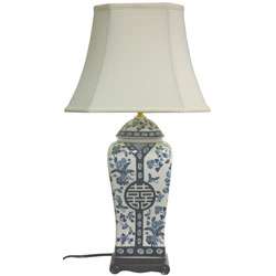 26 inch Blue and White Vase Lamp (China)  
