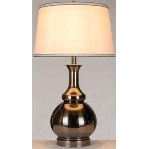   LS 21992 Table Lamp, Black Chrome with Fabric Shade: Home Improvement