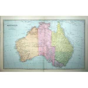 1886 Map Atlas Australia Queensland Victoria Wales: Home 