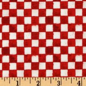  44 Wide Animal Alphabet Games Checkerboard Red Fabric By 
