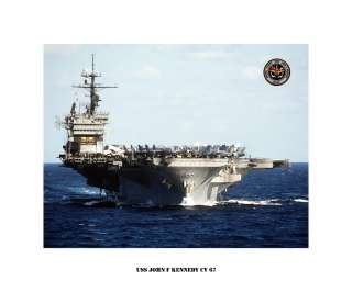 USS John F Kennedy CV 67 Naval Ship Photo Print, USN Navy  