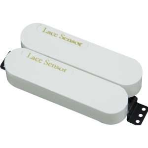   Lace Sensor Gold Gold Dually Humbucker Pickup White 