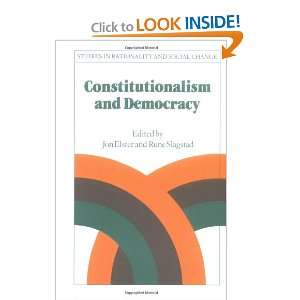  Constitutionalism and Democracy (Studies in Rationality 