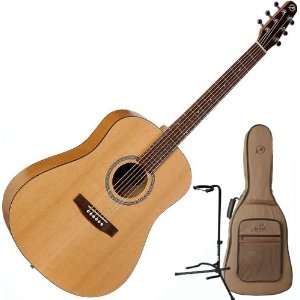  Seagull S6 Slim Acoustic Guitar Bundle w/Seagull Gig Bag and Guitar 
