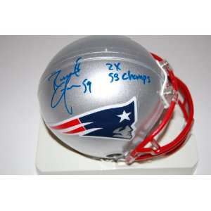 Rosevelt Colvin Autographed New England Patriots Replica Mini Helmet 