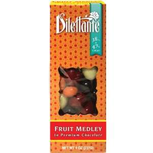 Chocolate Covered Fruit Medley Dragées   8oz Boxes   by Dilettante (4 