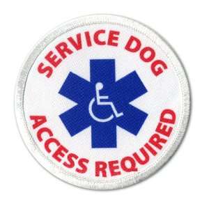  SERVICE DOG ACCESS REQUIRED Medical Alert 2.5 inch Sew on Patch 