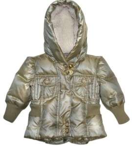 JUICY COUTURE GIRLS SHIMMER PUFFER JACKET SZ 8 NWT $198  