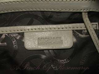 Michael Kors Collette Leather Large Shoulder Bag Purse Vanilla  