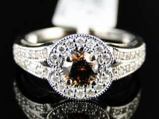   ROUND CHOCOLATE ENGAGEMENT DIAMOND SOLITAIRE WEDDING RING  