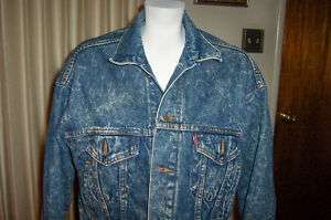 Levis Vintage Acid Wash Denim Jacket Size M 70505 USA  