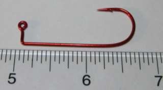1000 Red Mustad Jig Hooks 32746R 4/0 Opti Angle Point 90° Chemically 