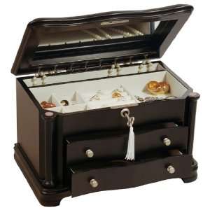   Wooden Jewelry Box Java Expresso Boxes Key Chest Wood: Home & Kitchen