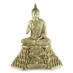  Brass statuette, Buddha Defeats Temptation