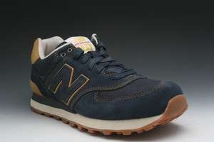 New Balance 574 Mens Retro Running Sneakers in Nvy/Brwn/Beige ML574WKN 
