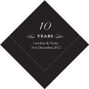  10 Years Printed Napkins   Sold in sets of 50 napkins 