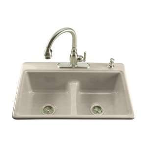 Kohler K 5838 3 FD Deerfield Smart Divide Self Rimming Kitchen Sink 