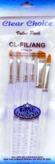ROYAL CLEAR CHOICE ACRYLIC HANDLE PAINT BRUSHES ALL PAINTS  FILBERT 