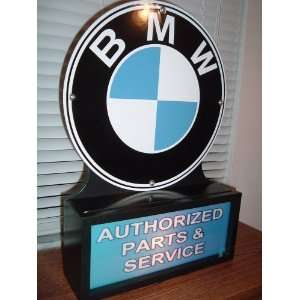  BMW Motors Porcelain Lighted Sign Automotive