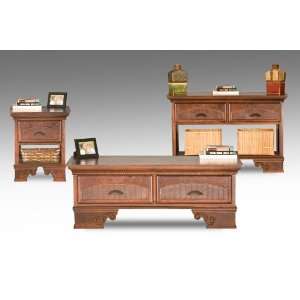  Eagle Furniture Classic Oak Coffee Table Set with Option 