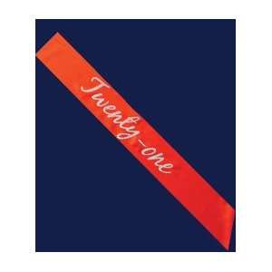  21st Birthday Sash in 2 Colors Select Color: Red 