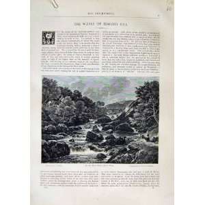  1870 Art Journal River Lledr Wales Waterfall Melte Ship 