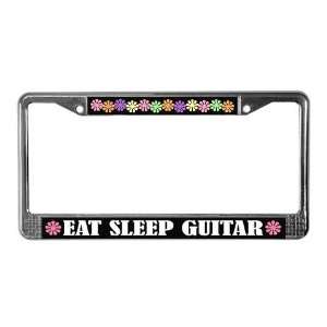  Eat Sleep Guitar License Plate Frame by  