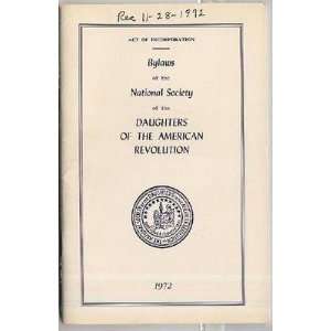   National Society of the Daughters of the American Revolution DAR 1972