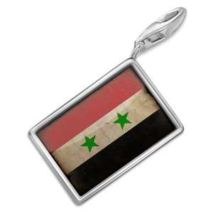 FotoCharms Syria Flag   Charm with Lobster Clasp For Charms Bracelet 