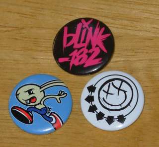 BLINK 182 official promo 3 badge button pin pack  