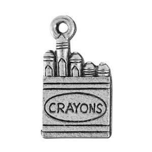  21mm Box of Crayons Pewter Charm Arts, Crafts & Sewing