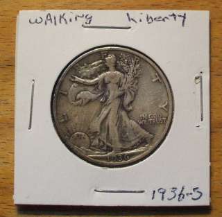 1936 S Silver Walking Liberty Half Dollar  