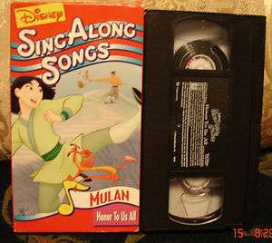 Disneys Sing Along Songs MULAN HONOR TO US ALL VIDEO VHS VERY GOOD 
