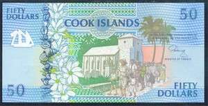 Cook Islands 50 Dollars (1992) Pick 10 UNC  