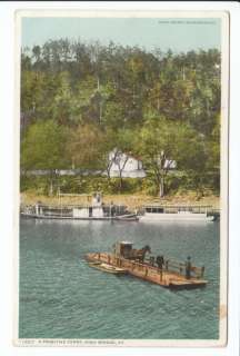 High Bridge Kentucky KY Primitive Ferry Old Postcard Jessamine County 