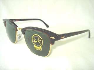 NEW RAY BAN RB3016 CLUBMASTER TORTOISE W0366 SUNGLASSES  