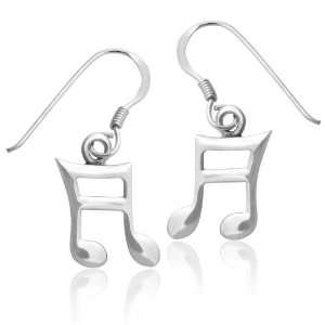  Sterling Silver Tarnish Free Polished Musical Note Dangle 