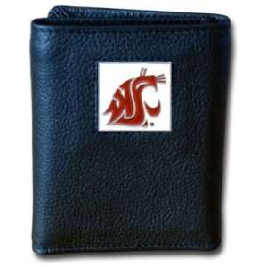 Washington State Cougars Tri fold Leather Wallet
