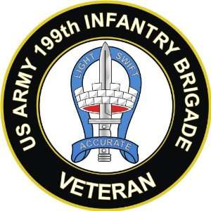   Veteran 199th Infantry Brigade Decal Sticker 3.8 