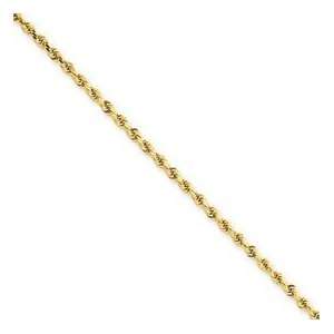   14k Gold 2.25mm D/C Rope with Lobster Clasp Chain 30 Inches Jewelry